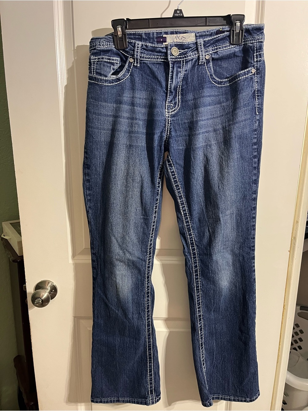 Women's Boot-Cut Jeans in Dark Blue - Classic Stretch Denim